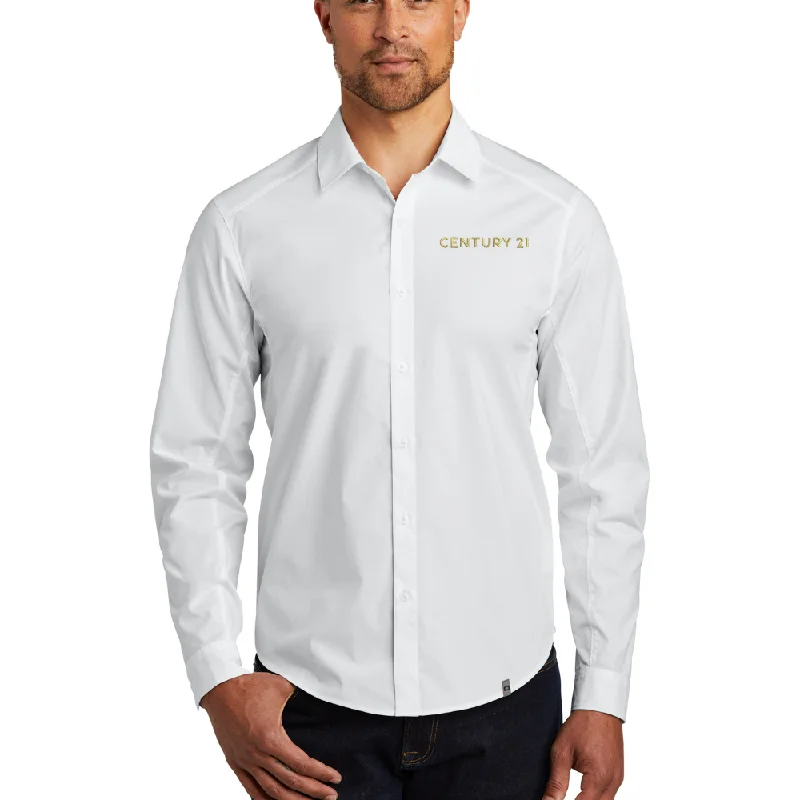 Men's sleek vapor-light shirts-Wordmark Commuter Woven Shirt