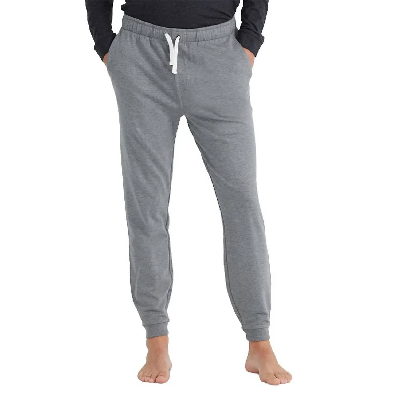 Men's spry athletic sweatpants-Bamboo Heritage Fleece Jogger In Heather Graphite