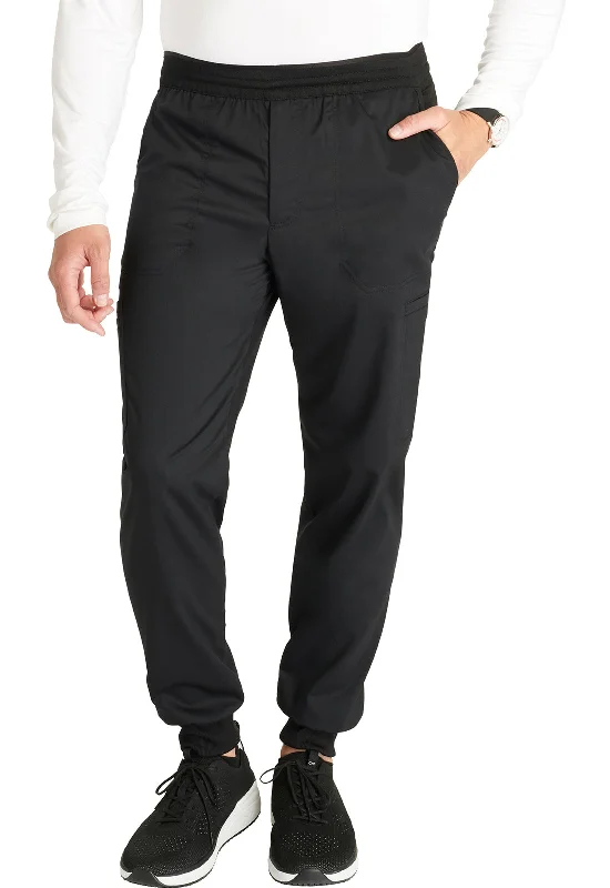 Men's midnight black track pants-Cherokee Revolution WW251 Men's Jogger Pant - SHORT