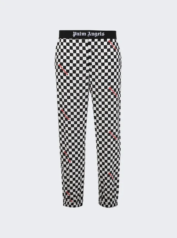 Men's no-name off-brand pants-Damier Check Print Easy Pants