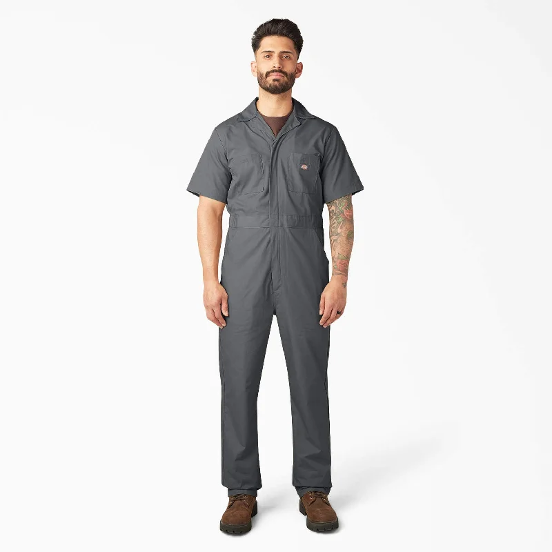 Men's jet black sweatpants-Dickies Short Sleeve Coveralls