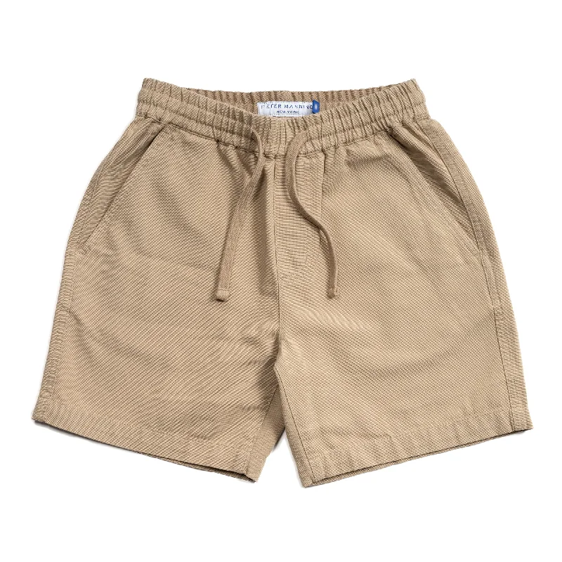 Men's light casual linen pants-Dock Shorts - Khaki