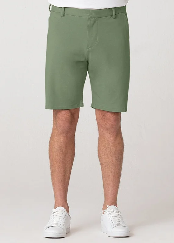 Men's dusty khaki hiking pants-EveryDay Chino Short | Deeper Sage Green