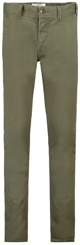 Men's rugged casual cargo pants-Garcia Slim Fit Pant Green Kalamata - H91111 2088