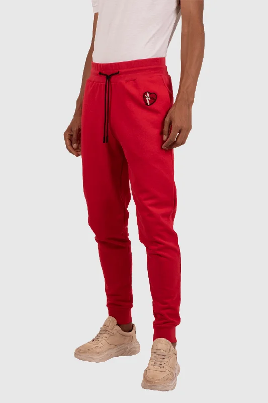 Men's woody olive cargo pants-Inimigo Embroidery Sweatpants