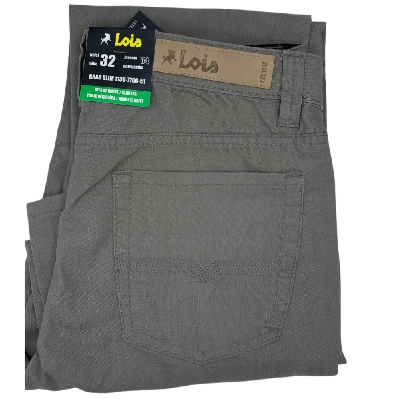 Men's warm casual corduroy pants-Lois Brad Slim Casual Pant Sand - 1136-7700-51