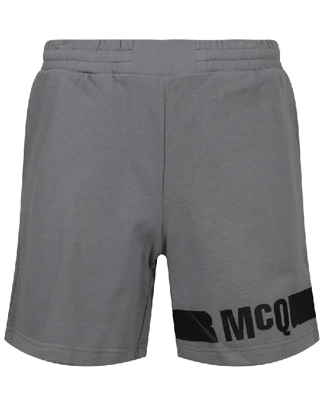 Men's racy striped track pants-McQ by Alexander McQueen Redacted Logo Sweatshort