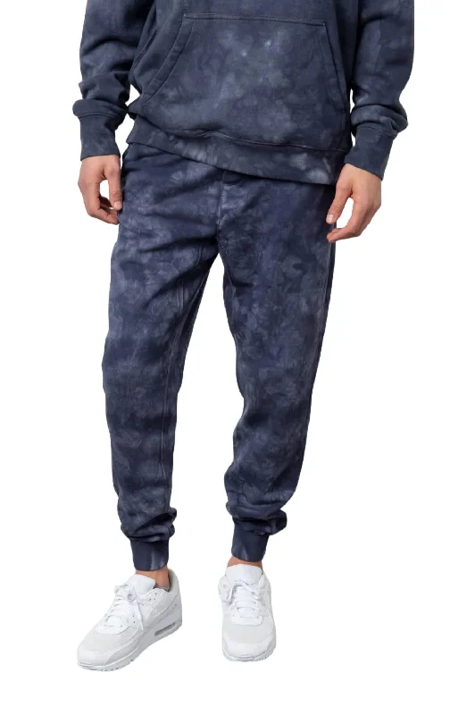 Men's burly tactical work pants-Men's Everson Jogger In Midnight Tie Dye