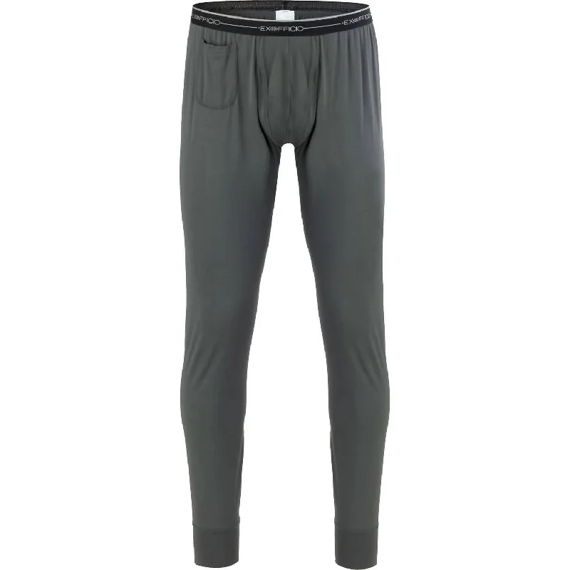 Men's pitch-black denim pants-Men's Give-N-Go Performance Base Layer Bottom Pant In Dark Pebble