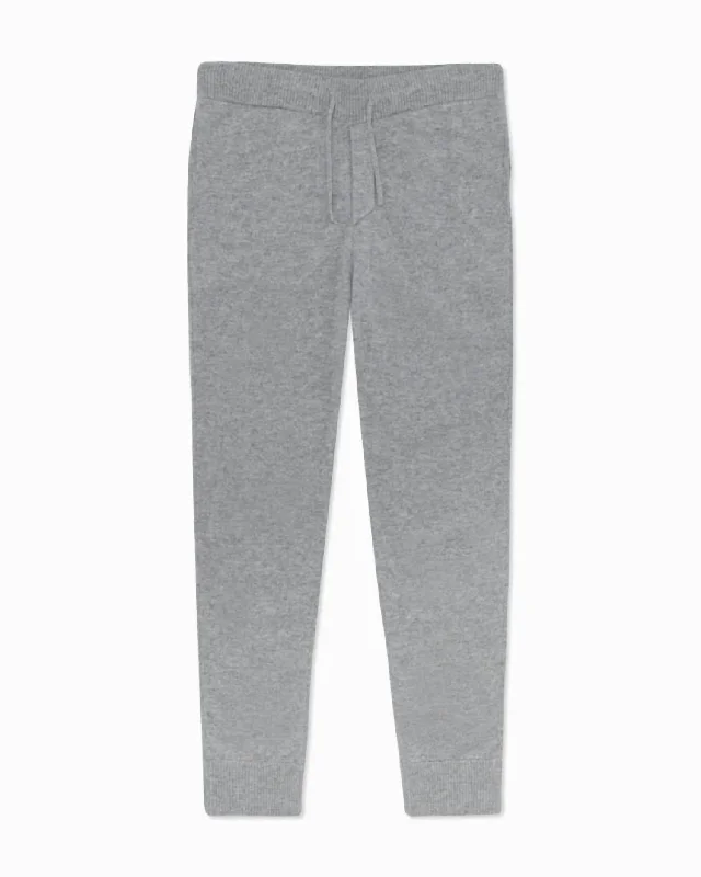 Men's fuzzy wool dress pants-Men's Joggers In Light Heather Grey