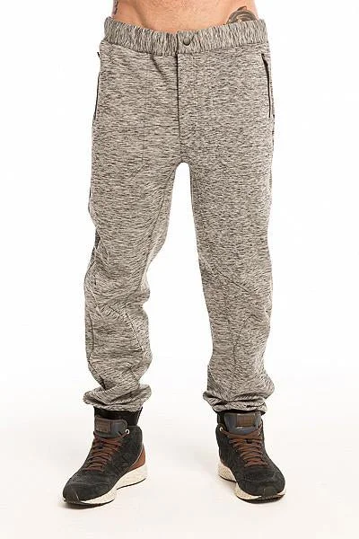 Men's lean slim track pants-MooLab The Jones Unisex Jogger - Iron Space Dye -  L / XL