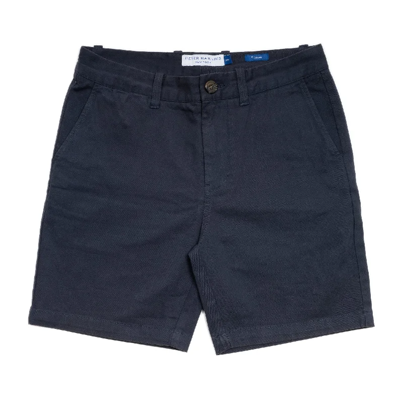 Men's light-as-air hiking pants-Stretch Chino Shorts - Navy