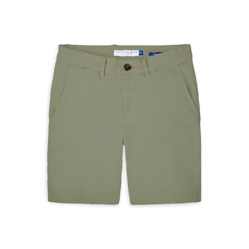 Men's chill casual travel pants-Stretch Chino Shorts - Olive