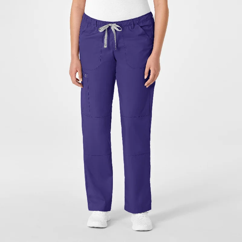 Men's slick hybrid pants-WonderWORK Women's Straight Leg Cargo Scrub Pant - Grape