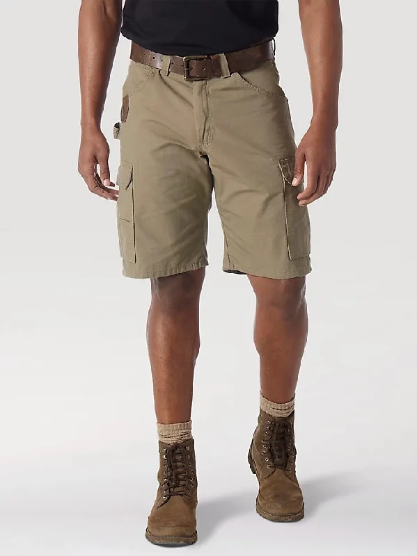 Men's low-cut low-rise pants-Wrangler® RIGGS® Men's Ripstop Ranger Cargo Short_Bark